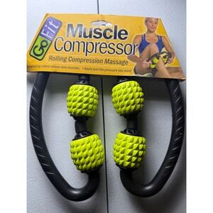GoFit Muscle Compressor Rolling Compression Massage Tool Black Green GF-QUADR